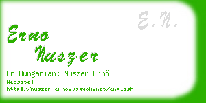 erno nuszer business card